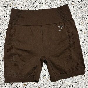 Gymshark Vital Shorts Espresso Marl Brown Women's Athletic Shorts size Large